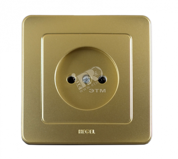 Розетка скрытая золото