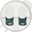 Celiane Панель лицевая для розетки двойной компьютерной 2хRJ45 белая