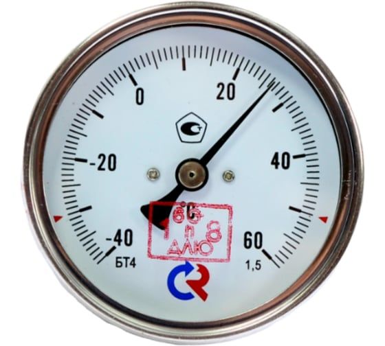 Термометр биметаллический Физтех ТБф-120 0…120C кт.1,5 d.100 IP54 ОШх6 ГЗЛ-РТ A2.0x14 U100x9/1, с гильзой (латунь) 4687205455277