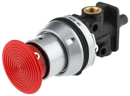 03036602, Norgren Push Button 3/2 Pneumatic Manual Control Valve 03 Series, Клапан