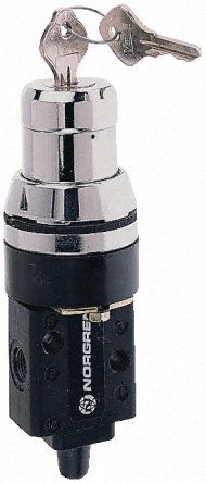03041802801, Norgren Key 3/2 Pneumatic Manual Control Valve 03 Series, Клапан