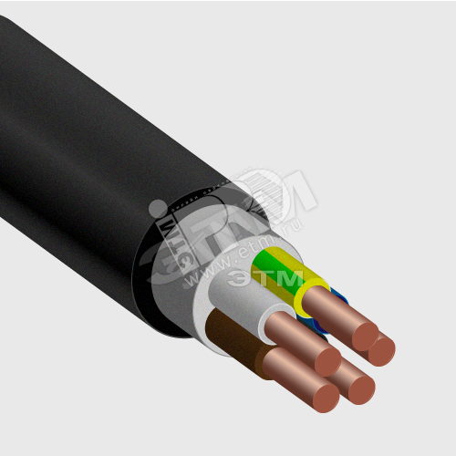 Кабель силовой ПвПГнг(А)-HF 5х6ок(N,PE)-1