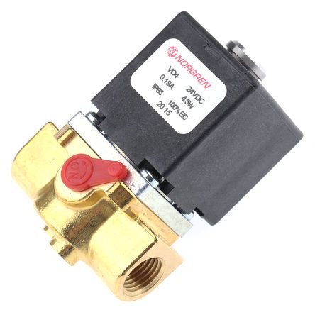 V04B286M-B423A, Norgren 2/2 Pneumatic Control Valve Solenoid/Spring G 1/4 V04 Series, Клапан