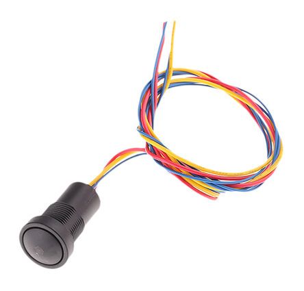 49-59311R, ITW Switches ITW 49-59 Single Pole Single Throw (SPST) Momentary Red LED Push Button Switch, IP67, 16 (Dia.)mm, Panel Mount, 250V ac, Кнопочный переключатель