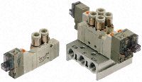 SX5000-16-1A, SMC 5/2 Pneumatic Control Valve Solenoid/Pilot SY5000 Series, Клапан