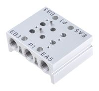 SS5Y3-20-02-00F-Q, SMC 2 stations G 1/8 Manifold 1/8 in G