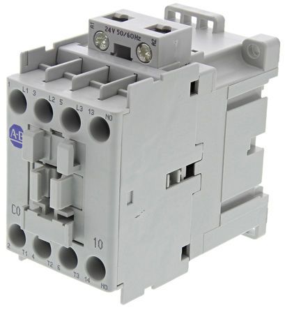 100-C09KJ10, Allen Bradley 3 Pole Contactor - 9 A, 24 V ac Coil, 100 Series, 3NO, 4 kW, Контактор