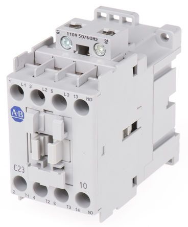 100-C23KD10, Allen Bradley 3 Pole Contactor - 23 A, 110 V ac Coil, 100 Series, 3NO, 11 kW, Контактор