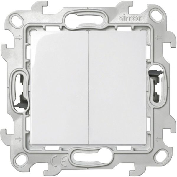 Выключатель двухклавишный Push&Go, белый