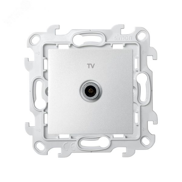 Розетка TV оконечная цвета алюминий S24 Harmonie