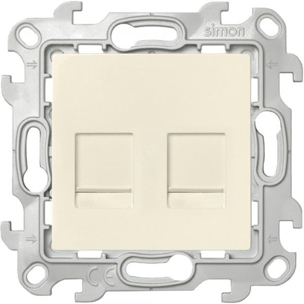 Розетка 2хRJ45 кат 5е UTP, слоновая кость