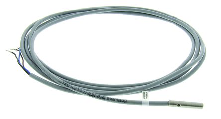 NBB0,8-5GM25-E2, Pepperl + Fuchs M5 x 0.5 Inductive Sensor - Barrel, PNP-NO Output, 0.8 mm Detection, IP67, Cable Terminal, Индуктивный датчик приближения