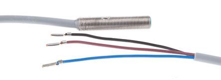 NBB0,8-5GM25-E0, Pepperl + Fuchs M5 x 0.5 Inductive Sensor - Barrel, NPN-NO Output, 0.8 mm Detection, IP67, Cable Terminal, Индуктивный датчик приближения