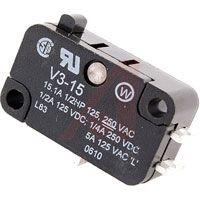 V3-15, Honeywell Switch, PRECISION, Miniature, LEVER TYPE-PIN PLUNGER, 15AMPS, Микропереключатель