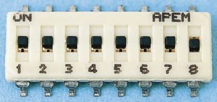 IKN0603000, APEM 6 Way Through Hole DIP Switch, Переключатель