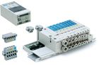 SJ3160-5CU-C6, SMC 4 Port Valve Single Solenoid 24VDC Centralized Wiring 6mm Fittings, Клапан