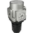 AR25K-F02BE, SMC Modular air regulator with check valve G1/4 port + bracket + integrated pressure gauge, Регулятор