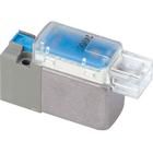 V114T-5MOZ, SMC 3 port valve base mounted NC 24V dc low power type light and surge protection, Клапан