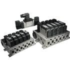 VFR5310-5DZ-Q, SMC 5 port centre closed non plug-in solenoid valve base mount 24V dc rubber seal light surge protection, Клапан