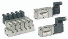 VP744-5DU1-04A, SMC 3 port solenoid valve 24V dc NC internal pilot light surge protection sub-plate mounted 1/2" bsp, Клапан