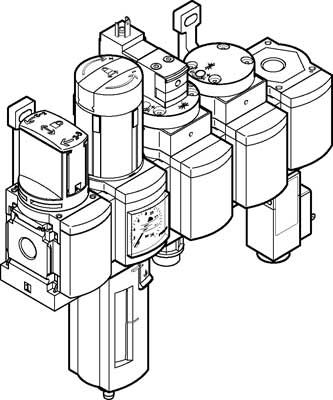Festo MSB6N-1/2:C3J1D7A1F3-WP service unit combination, Сборка