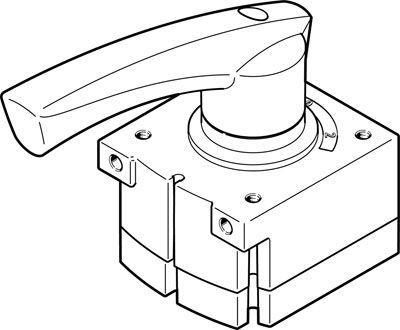 Festo VHER-H-B43C-B-N14 hand lever valve, Клапан