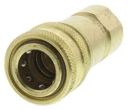 Parker Brass Female Hydraulic Quick Connect Coupling BH2-60-BSPP 1/4 in, Муфта