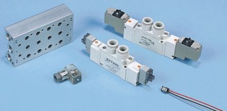 SY5320-5DO-C8F, SMC 5/3 Pneumatic Control Valve Pilot/Pilot SY5000 Series, Клапан