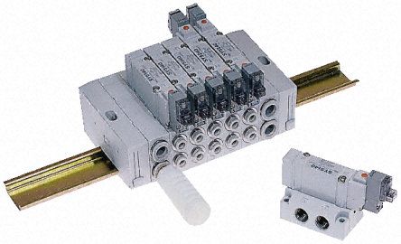 SY5140-5DO, SMC 5/2 Pneumatic Control Valve Solenoid/Pilot SY5000 Series, Клапан