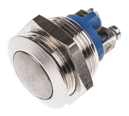 AV1630C910, APEM Single Pole Single Throw (SPST) Momentary Push Button Switch, 16.2 (Dia.)mm, Panel Mount, 24/48V dc, Кнопочный переключатель