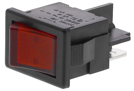 H8503VBNAA, Arcolectric Illuminated Single Pole Single Throw (SPST), On-Off Rocker Switch Panel Mount, Клавишный переключатель