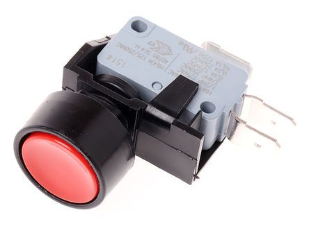 C0911NBAAA, Arcolectric Single Pole Double Throw (SPDT) Latching, Momentary Push Button Switch, 12.7 (Dia.)mm, Panel Mount, Кнопочный переключатель