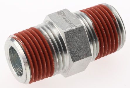 Enerpac Hexagon Nipple Fitting FZ1617, Connector A NPT 3/8-18 Male, Connector B NPT 3/8-18 Male, Фитинг