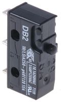 DB2C-A1AA, ZF SPDT-NO/NC Button Microswitch, 10.1 A @ 250 V ac, Микропереключатель