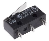 DB2C-A1LB, ZF SPDT-NO/NC Short Lever Microswitch, 10.1 A @ 250 V ac, Микропереключатель