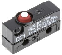 DC1C-A1AA, ZF SPDT-NO/NC Button Microswitch, 10 A @ 250 V ac, Микропереключатель