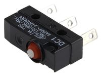 DC1C-L1AA, ZF SPDT-NO/NC Button Microswitch, 6 A @ 250 V ac, Микропереключатель