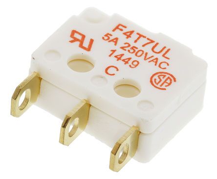 F4T7-UL, Saia-Burgess SP-NO/NC Plunger Microswitch, 5 A @ 250 V ac, Микропереключатель