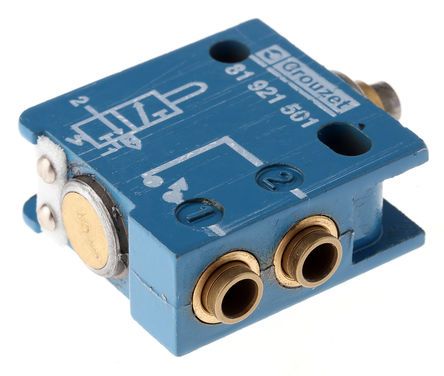 81921501, Crouzet Plunger 3/2 Pneumatic Manual Control Valve 81 Series, Клапан