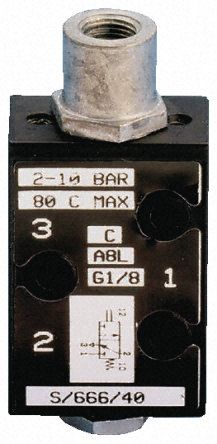 S/667/40, Norgren 3/2 Pneumatic Control Valve Pilot/Spring G 1/8 S/666 Series, Клапан