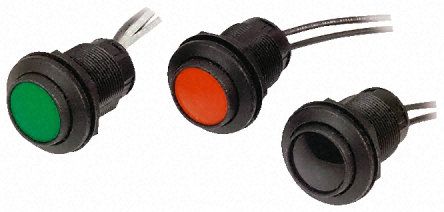 49-769026, ITW Switches ITW 49-76 Single Pole Single Throw (SPST) Momentary Clear LED Push Button Switch, IP67, 30.5 (Dia.)mm, Panel Mount,, Кнопочный переключатель