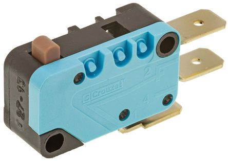 83 161 118, Crouzet SPDT-NO/NC Button Microswitch, 16 A @ 250 V ac, Микропереключатель