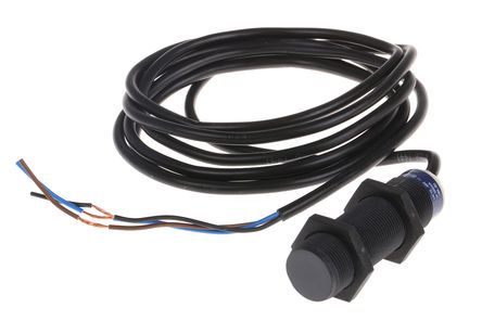 XS4P18PA370, Telemecanique Sensors M18 x 1 Inductive Sensor - Barrel, PNP-NO Output, 8 mm Detection, IP68, Cable Terminal, Индуктивный датчик приближения