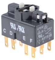 A0153B, APEM 4NO/4NC, Maintained Action Switch Block for use with A01 Series, Контактный блок