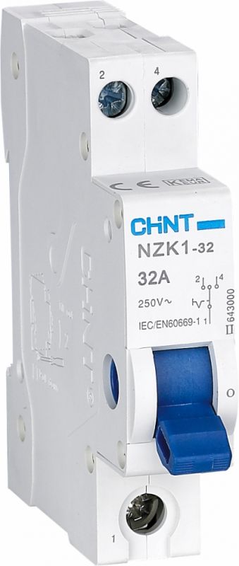 Модульный переключатель NZK1-32 1P 32А 3 положения (CHINT)