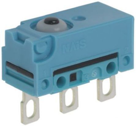 ABJ241040, Panasonic SPDT-NO/NC Plunger Microswitch, 1 A @ 30 V dc, Микропереключатель