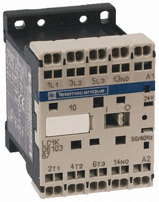 LP1K09103BD, Schneider Electric 3 Pole Contactor - 9 A, 24 V dc Coil, TeSys K, 3NO, 4 kW, Контактор