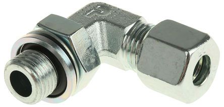 Parker Steel Zinc Plated Hydraulic Elbow Compression Tube Fitting, WEE08LRCF, Фитинг