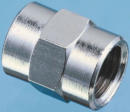 0902 10 17, Legris LF3000 60 bar Brass Pneumatic Straight Threaded Adapter, G 1/8 Female To G 3/8 Female, Переходник