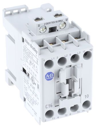 100-C16KF10, Allen Bradley 3 Pole Contactor - 16 A, 230 V ac Coil, 100 Series, 3NO, 7.5 kW, Контактор